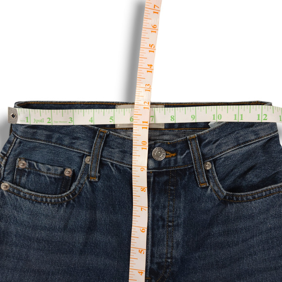 NWOT Everlane The 90s Cheeky Button Fly Straight Leg Ankle Jean Sz. 23x26 Abyss - Picture 9 of 11